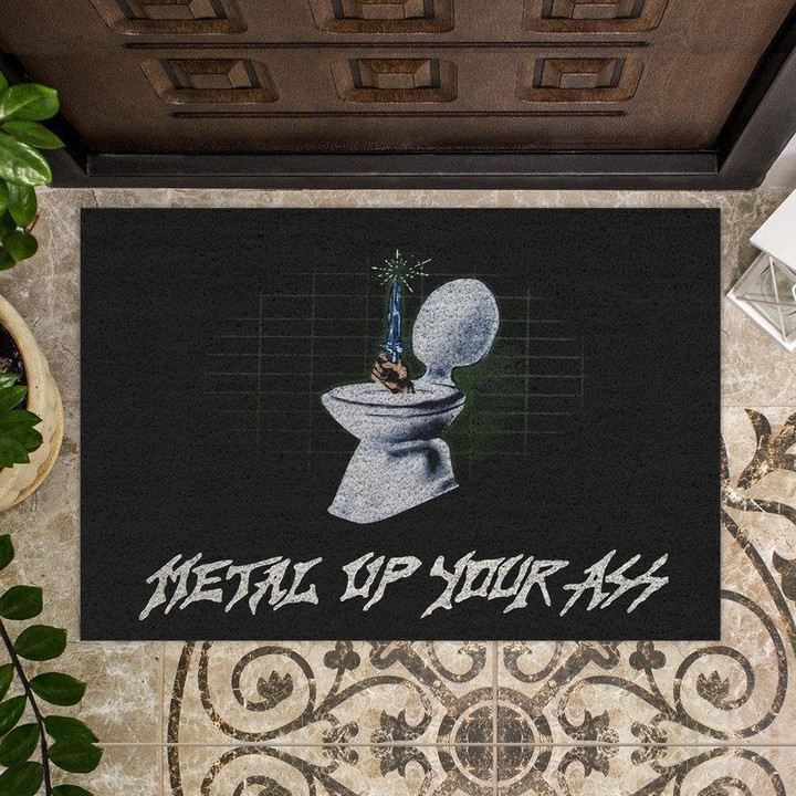 Metal up your ass black Doormat - 1