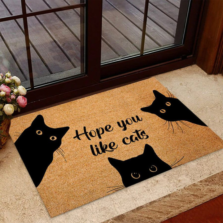 Hope You Like Cat Black Cat Doormat DHC04065066 - 1
