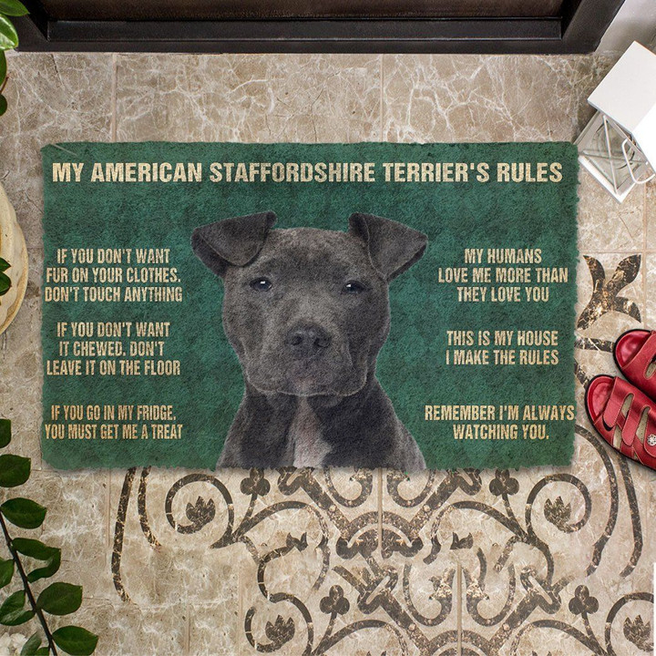 My American Staffordshire Terriers Rules Doormat DHC04062877 - 1
