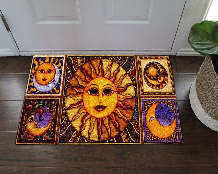 Hippie Sun And Moon DD17100051D Doormat - 1