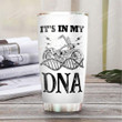Personalized Biker It's My DNA Stainless Steel Tumbler, Tumbler Cups For Coffee/Tea, Great Customized Gifts For Birthday Christmas Thanksgiving