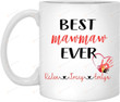 Personalized Best Mawmaw Ever Coffee Mug Heart Hand Gifts For Mom, Her, Mother's Day ,Birthday, Anniversary Customized Name Ceramic Changing Color Mug 11-15 Oz