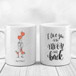 Personalized Air Balloon Couple Custom Mugs, I Love You To The Moon And Back Mugs, Funny Wedding Anniversary Valentine's Day Color Changing Mug 11 Oz 15 Oz Coffee Mug Gifts For Couple