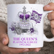 The Queen's Platinum Jubilee Mug, Queen Elizabeth Ii Mug, Royal Familly Ceramic Mug, Celebration Platinum Jubilee 70 Years