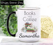 Books and Coffee Mug, Book Mug, Bookworm Gifts, Book Lover Mug, Book Themed Gifts, Librarian Gifts Mug, Book Lover Gifts For Bibliophile Women Girls Family Friends 11 Oz 15 Oz
