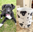 Custom Pet Portrait Mug, Dog Face Paw, Dog Lover Gifts Mug