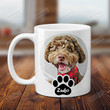 Custom Pet Portrait Mug, Dog Face Mug, Dog Lover Gifts Mug