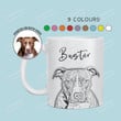 Custom Dog Portrait Mug, Dog Photo Mug, Dog Lover Gifts Mug