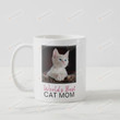 Custom Pet Portrait Mug, World's Best Cat Mom Ever Mug, Cat Lover Gifts Mug