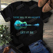 There Will Be An Answer Let It Be Shirt, Guitar Lake Shadow Tshirt, Watercolor Tree Sky Guitar Tee
