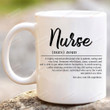 Nurse Definition Mug, Funny Mug Gifts For Nurse, Nurse Coffee Mug, Nursing School Gifts On Birthday Christmas
