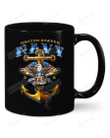 United States Navy Logo, Patriotic Gift Navy Veterans Independence Mug 4th Of July
