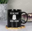 Be Like Jesus Grow A Beard Ceramic Coffee Mug, Christian Coffee Mug
