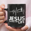 Jesus Saved My Life Ceramic Coffee Mug, Christian Coffee Mug