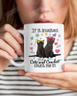 Women Cat If It Involves Cats And Crochet Count Me In Funny 11oz Mug Gifts For Friendship Family Members Coworker Leader Bestie Classmate Soulmate