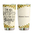 Personalized I'm Not Retired I'm A Full Time Granny Steel Tumbler 20oz Gifts For Granny Gifts From Grandkids Grandma Tumbler Gifts For Happy Mother's Day Birthday Christmas