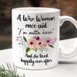 A Wise Woman Once Said I'm Outta Here Mug, Retirement Mug, Gift For Retired, Gift For Her, Retired Since 2022, Retirement Gifts