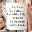 Being A Mom Is Easy Mug, Funny Mothers Day Gift For Mom, Gifts For Mom From Daughter Son On Birthday Christmas