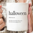 Halloween Definition Mug, Halloween Definition Dictionary, Halloween Mug, Gifts For Halloween
