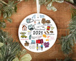 2021 Pandemic Christmas Ornament, Year Of 2021 Ornament, Christmas Gift Ornament