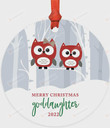 Owls Merry Christmas Goddaughter 2022, Owl Lover Gift Ornament, Christmas Gift For Goddaughter Ornament