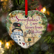Personalized Memorial Ornament 2021 Snowflakes Are Kisses From Heaven Ornament For Christmas Tree Decoration Snowman Print Ornaments Keepsake Remembrance In Heaven Gift For Loss Of Loved One