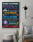 In Our Classroom, We Are Like Family Vertical Poster Home Decor Wall Art Print No Frame Or Canvas 0.75 Inch Frame Full-Size Best Gifts For Birthday, Christmas, Thanksgiving, Housewarming