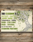 This Classroom Is A Sort Of Place Where Every One Matters Horizontal Poster Home Decor Wall Art Print No Frame Or Canvas 0.75 Inch Frame Full-Size Best Gifts For Birthday, Christmas, Thanksgiving, Housewarming