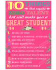 10 Things Will Make You A Great Student Poster Canvas, Gifts For Student Poster Canvas, Classroom Decor Poster Canvas