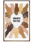 Kindness Matters Hand Classroom Poster Canvas, Hands Poster Canvas, Classroom Decor Poster Canvas