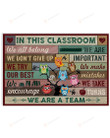 Owls In This Classroom Poster Canvas, We Are A Team Poster Canvas, Classroom Poster Canvas