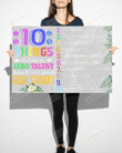 10 Things Will Make You A Great Student Poster Canvas, Student Gift Poster Canvas, Classroom Decor Poster Canvas