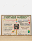Students And Teacher To Classroom Poster Canvas, Offer Grace Treatmen And Agreement Classroom Poster Canvas, Back To School Poster Canvas