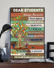 Dear Students Always Remember You Are Special Vertical Poster Home Decor Wall Art Print No Frame Or Canvas 0.75 Inch Frame Full-Size Best Gifts For Birthday, Christmas, Thanksgiving, Housewarming