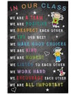 In Our Class We Are A Team Poster Canvas, We Are All Important Poster Canvas, Classroom Poster Canvas