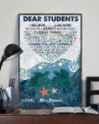 Persoalized Dear Students I Belive In You Poster Canvas, I Know You Are Capable Poster Canvas, Teacher Student Gift Poster Canvas, Classroom Decor Poster Canvas