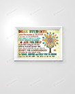 Dear Students Poster Canvas, I Am Here To Teach, Inspire And Help You To Crown Poster Canvas, Classroom Poster Canvas