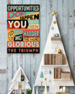 Opportunities Don't Happen, You Create Them Vertical Poster Home Decor Wall Art Print No Frame Or Canvas 0.75 Inch Frame Full-Size Best Gifts For Birthday, Christmas, Thanksgiving, Housewarming