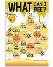 Teacher Poster Canvas, What Can I Bee Poster Canvas, Funny Bee Poster Canvas, Classroom Decor Poster Canvas