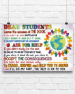 Dear Students I Am Here To Teach Poster Canvas, Inspire And Help You To Crown Poster Canvas, Back To School Poster