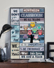 Owls In This Classroom We Are A Team Poster Canvas, Gifts For Teacher Poster Canvas, Classroom Decor Poster Canvas