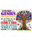 Every One Genius Horizontal Poster Home Decor Wall Art Print No Frame Or Canvas 0.75 Inch Frame Full-Size Best Gifts For Birthday, Christmas, Thanksgiving, Housewarming