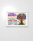 Every One Genius Horizontal Poster Home Decor Wall Art Print No Frame Or Canvas 0.75 Inch Frame Full-Size Best Gifts For Birthday, Christmas, Thanksgiving, Housewarming