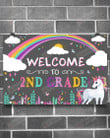 Unicorn Welcome To 2nd Grade Poster Canvas, Back To School Poster Canvas