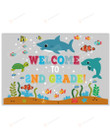 Shark Welcome To And Grade Poster Canvas, Back To School Poster Canvas
