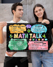 Classroom Poster Canvas, Math Classroom, Math Talk Poster Canvas Gift For Teacher Student Elementary Middle School Decoration, Back To School Poster Canvas