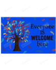 Everyone Is Welcome Here Horizontal Poster Home Decor Wall Art Print No Frame Or Canvas 0.75 Inch Frame Full-Size Best Gifts For Birthday, Christmas, Thanksgiving, Housewarming