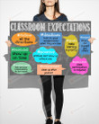 Classroom Expectations Poster Canvas, Classroom Poster Canvas