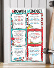 Growth Mindset Don't Give Up Vertical Poster Home Decor Wall Art Print No Frame Or Canvas 0.75 Inch Frame Full-Size Best Gifts For Birthday, Christmas, Thanksgiving, Housewarming