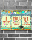 Classroom I You We Poster Canvas, Gifts For Teacher Student Poster Canvas, Classroom Decor Poster Canvas